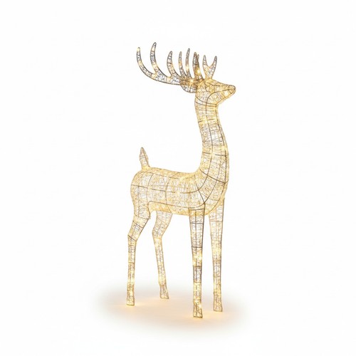 Cervo argento metallo 118cm - cervo,
