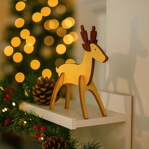 Renna natale legno - natale,