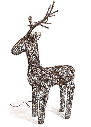 Renna natale led vimini - renna,