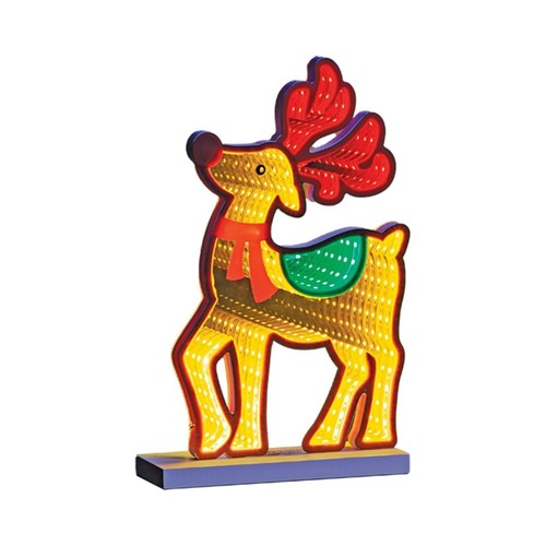 Reindeer led infinity mirror - reindeer,